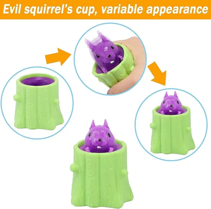 Squeeze Squirrel Toys - Fun Sensory Fidget Toys for Stress Rel