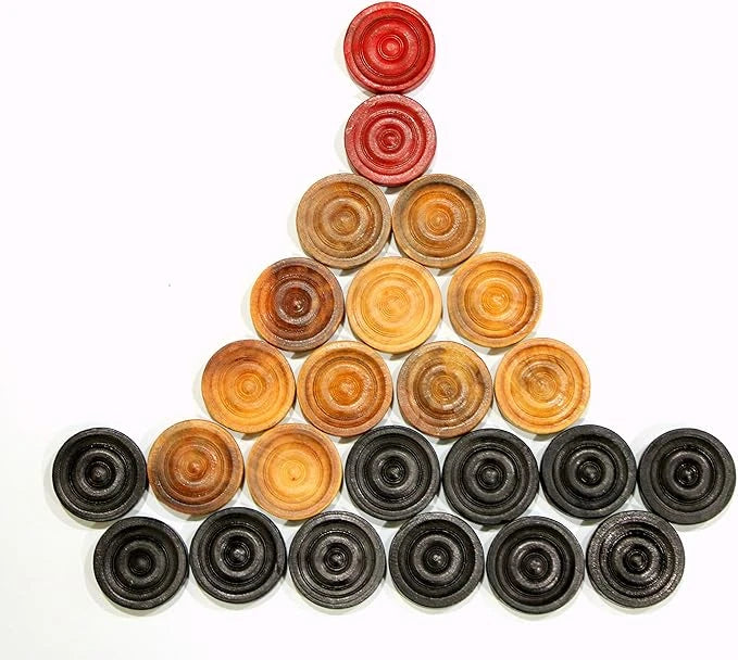 StonKraft Wooden Carrom Board Coins Pieces (No Striker) - Premium Quality Game P