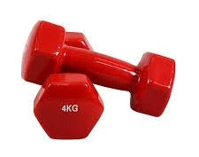 4 KG Red Dumbbell set- Durable and Ergonomic for Strength Training