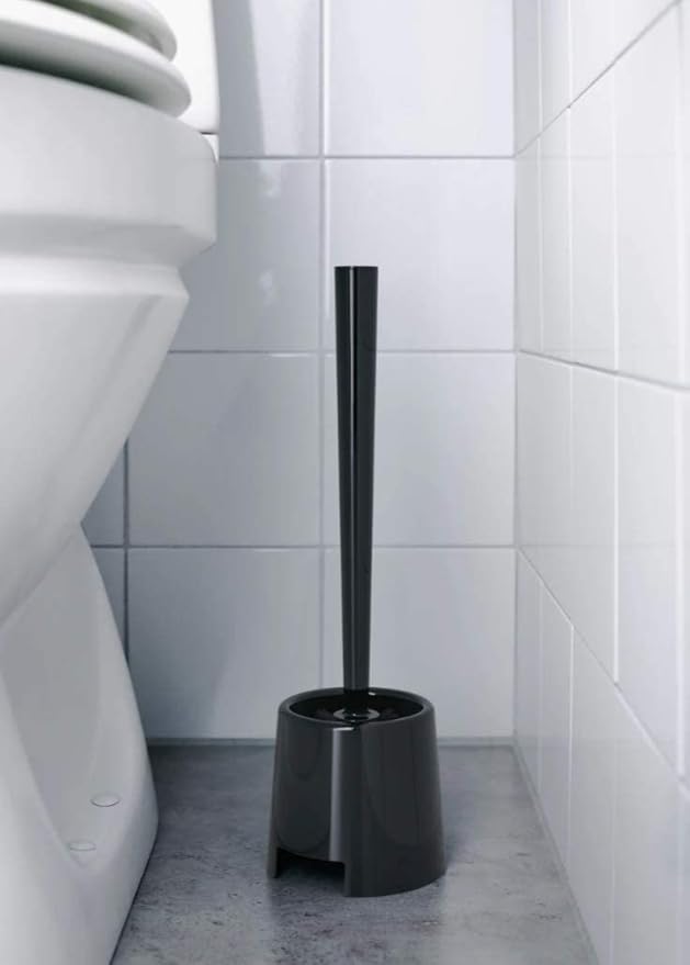 Ikea Pulmen Toilet Brush with Holder, Black