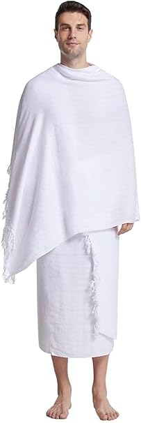 Men's Ihram Cloth Set for Hajj and Umrah Traditional Pilgrimage Garment