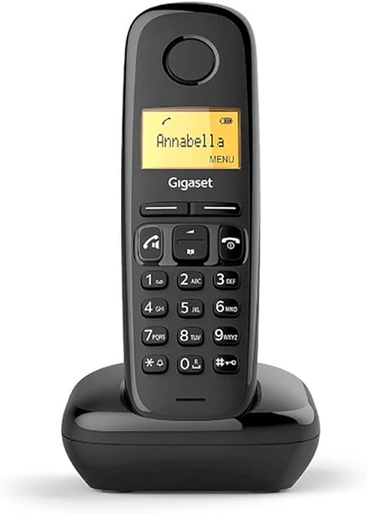 Gigaset A270 Cordless Phone with 18 Hrs Talk Time, 200 Hrs Standby, 50M Indoor & 300M Outdoor Range, Speakerphone, 80 Contact Storage, Made in Germany for Home & Office, DECT, Hands Free, White