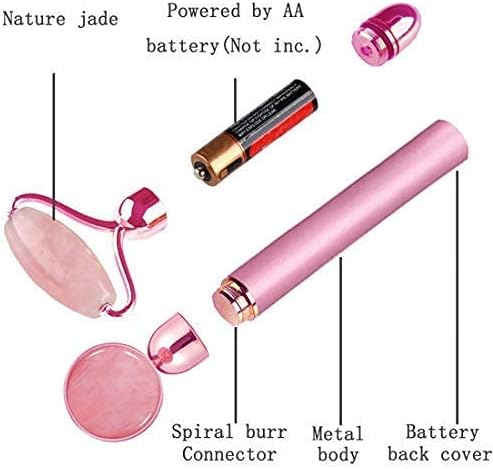 Face Massager Roller With Two Replaceable Attachments And Vibration | Skin Tightening Eliminate and Dark Circles Removal | Face Slimmer Tool