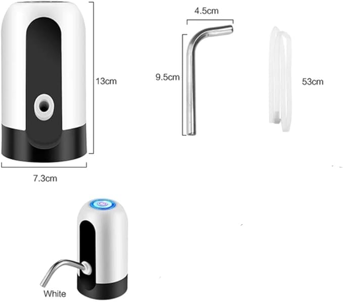 ELECTRONIC Water Bottle Pump - 2-5 Gallon USB Charging Portable Electric Water Pump - USB Charging Portable Water Dispenser for Office, Home, Camping with Push Button Control