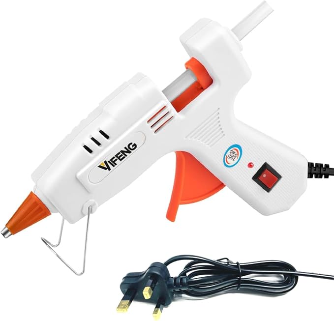 ot Glue Gun, Mini Glue Gun with 3pin Cord, 30W Glue Gun for Glue Sticks 7-7.5 mm diameter, Glue Gun for DIY Arts, Crafts and Quick Repairs