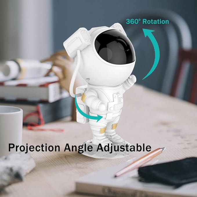 AWH Jeryswet Astronaut Galaxy Light Projector, Space Buddy Projector Night Light for Bedroom with Remote Control and Timer, Astro Alan Star Ceiling Projector for Kids Adults