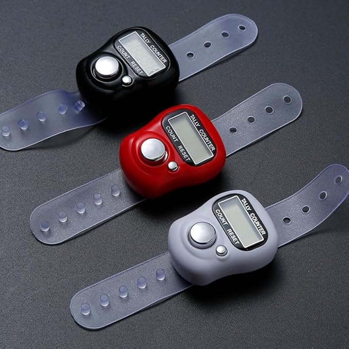 NiBU - Electronic Finger Counter, 8-Pack Resettable botton 5-Digit LCD Electronic Digital Display Finger Hand Tally Counter Counting, Islamic Gift