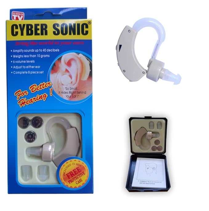 CYBER SONIC® Hearing Aids CYBER Ear Machine Hearing for Old Age/Ear Hearing Machine/BTE Hearing Aid Machine/Ear Sound Amplifier/Sound Enhancement Amplifier
