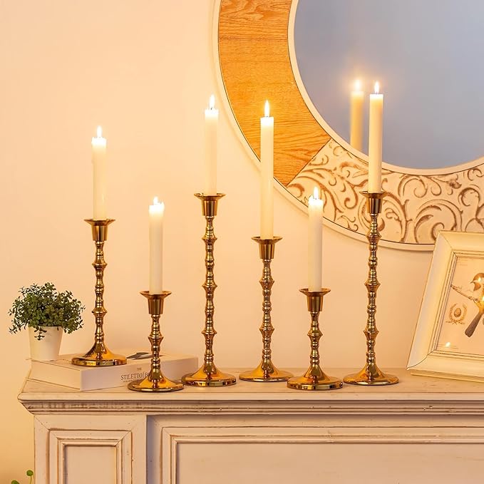 12 Pieces White Long Thin Candles for Weddings, Parties, Birthdays | All Season Long Lasting Candles