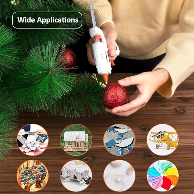 ot Glue Gun, Mini Glue Gun with 3pin Cord, 30W Glue Gun for Glue Sticks 7-7.5 mm diameter, Glue Gun for DIY Arts, Crafts and Quick Repairs