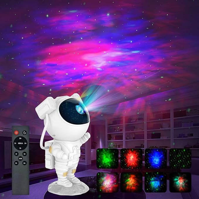 AWH Jeryswet Astronaut Galaxy Light Projector, Space Buddy Projector Night Light for Bedroom with Remote Control and Timer, Astro Alan Star Ceiling Projector for Kids Adults