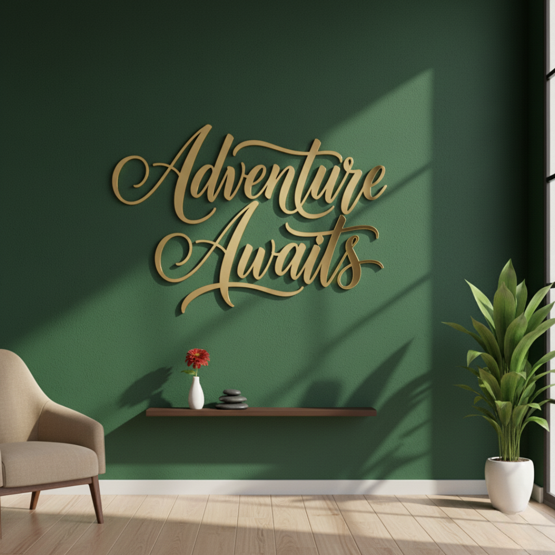 "Adventure Awaits" Acrylic Wall Art - Inspirational Travel & Home Decor