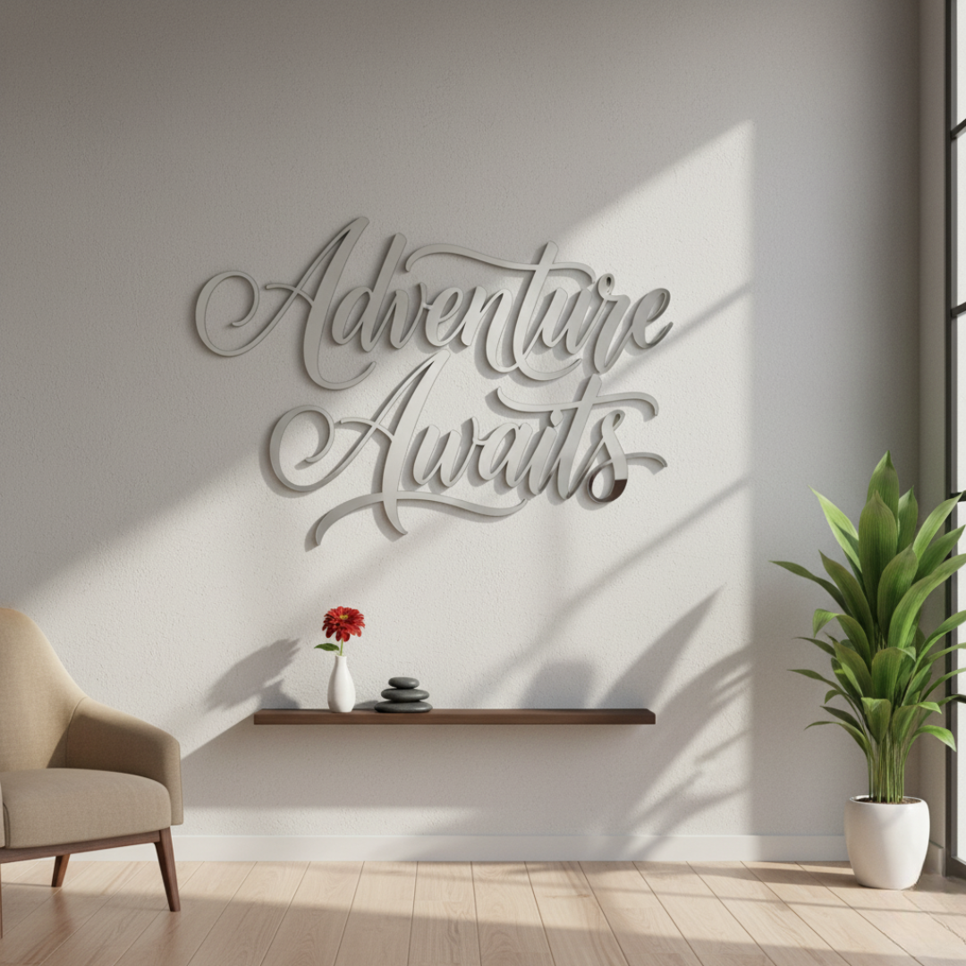 "Adventure Awaits" Acrylic Wall Art - Inspirational Travel & Home Decor