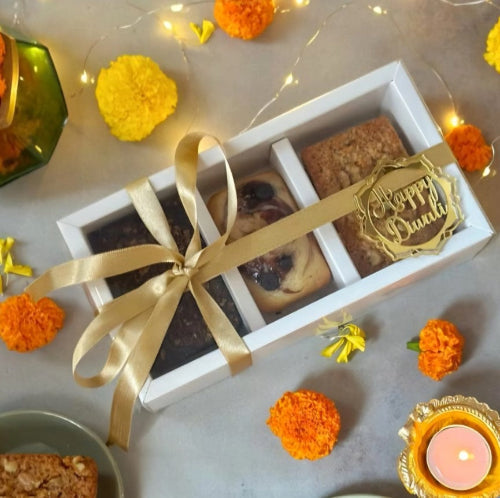 Happy Diwali Golden Acrylic Cutout | Random Design (2.5–2.75 Inch)