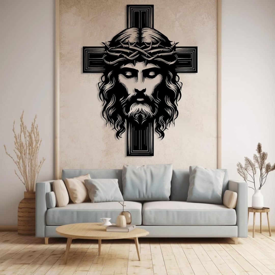 Jesus Christ and Cross – Christian Home Wall Decal UAE