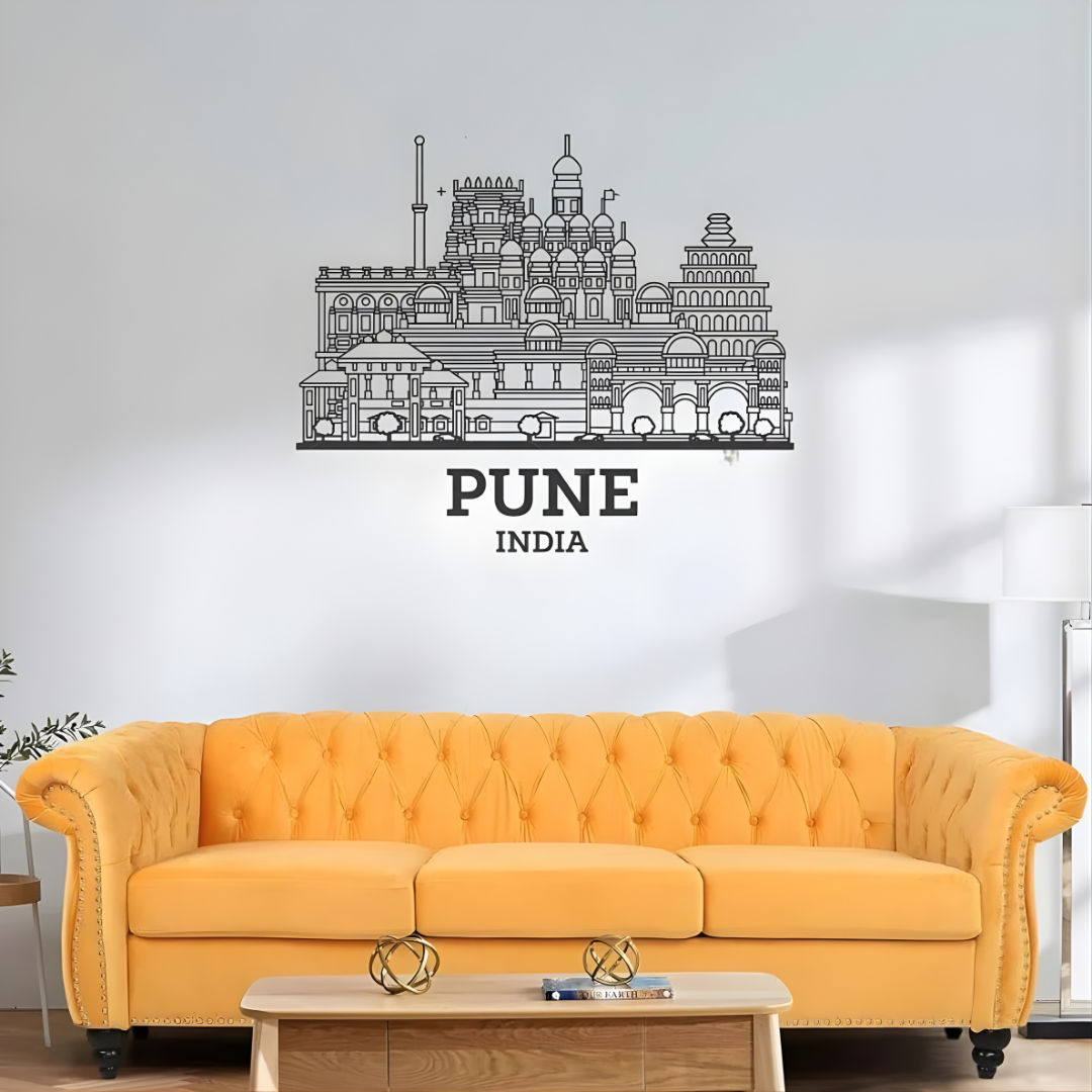 Pune, India City Skyline Wall Art for UAE Homes