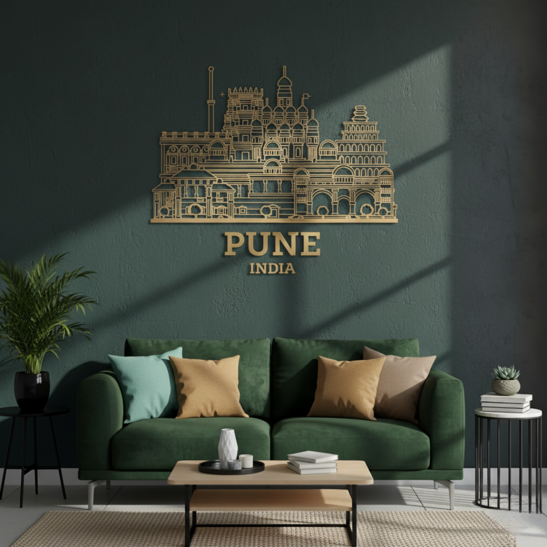 Pune, India City Skyline Wall Art for UAE Homes