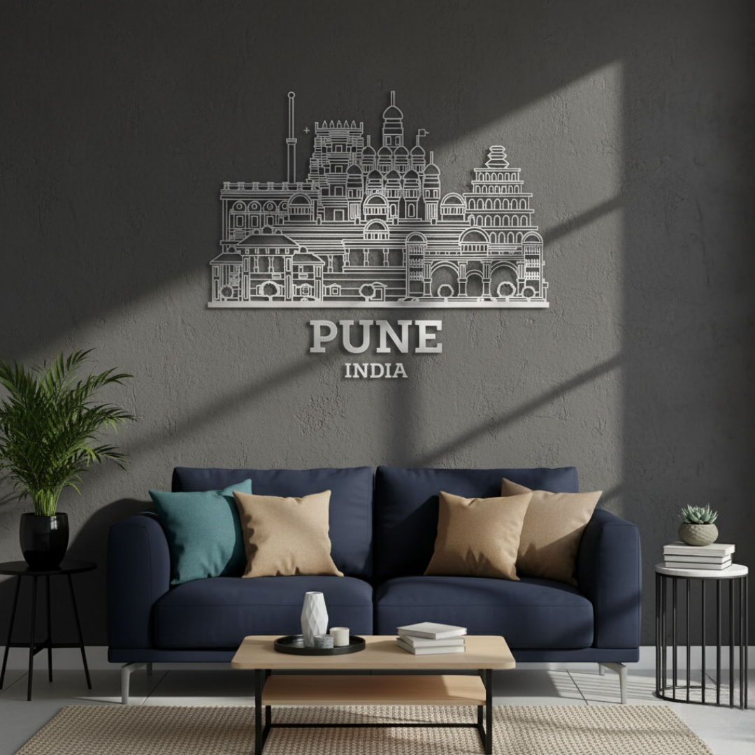 Pune, India City Skyline Wall Art for UAE Homes