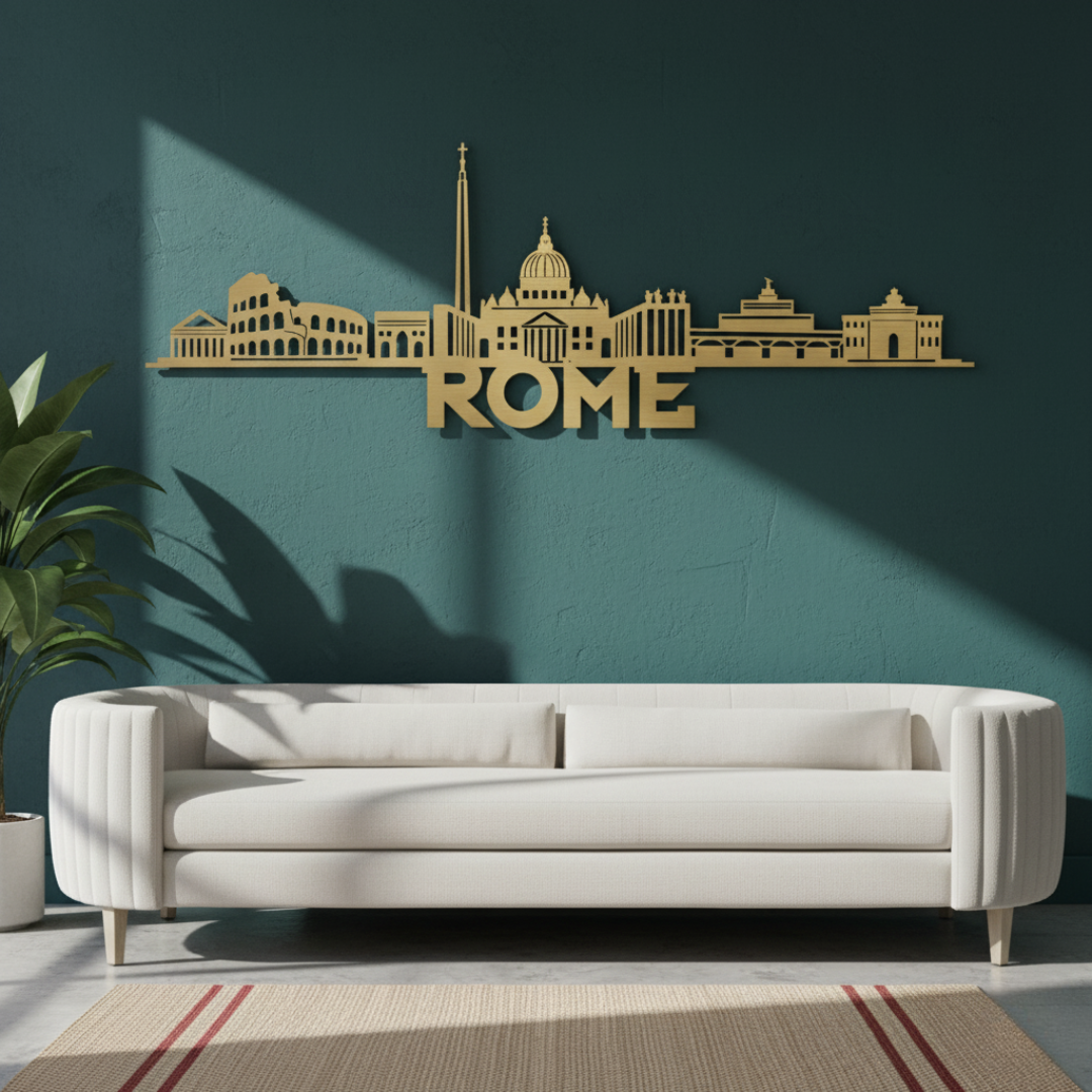 Rome Italy Skyline Decal Minimalist Travel Art