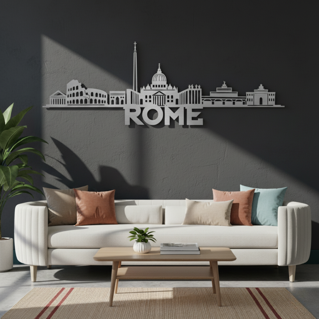 Rome Italy Skyline Decal Minimalist Travel Art