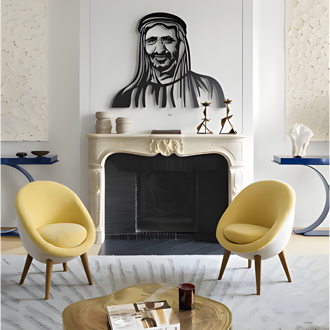 Sheikh Rashid bin Saeed Acrylic Portrait