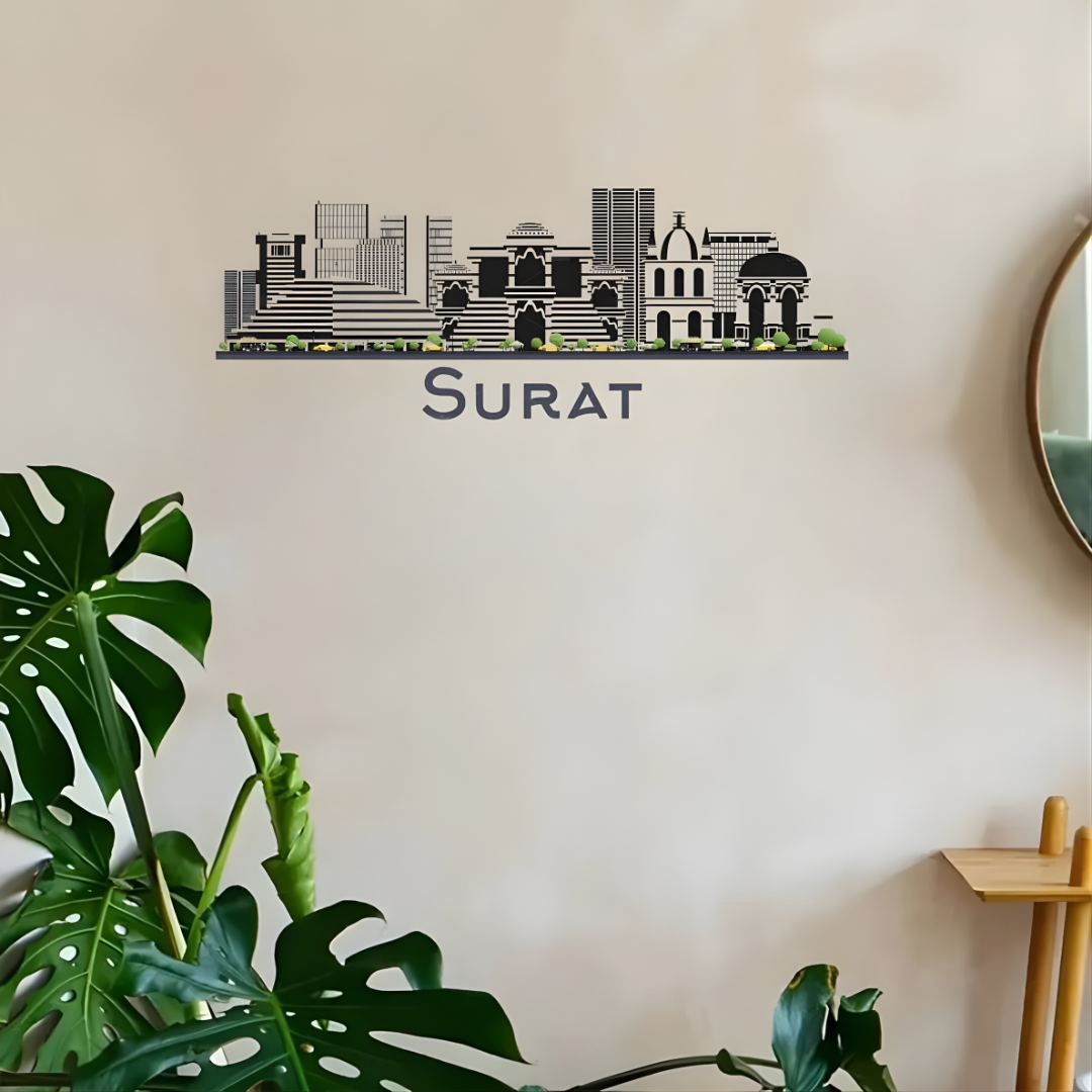 Surat, India City Skyline Wall Art Decal | Heritage Decor for UAE