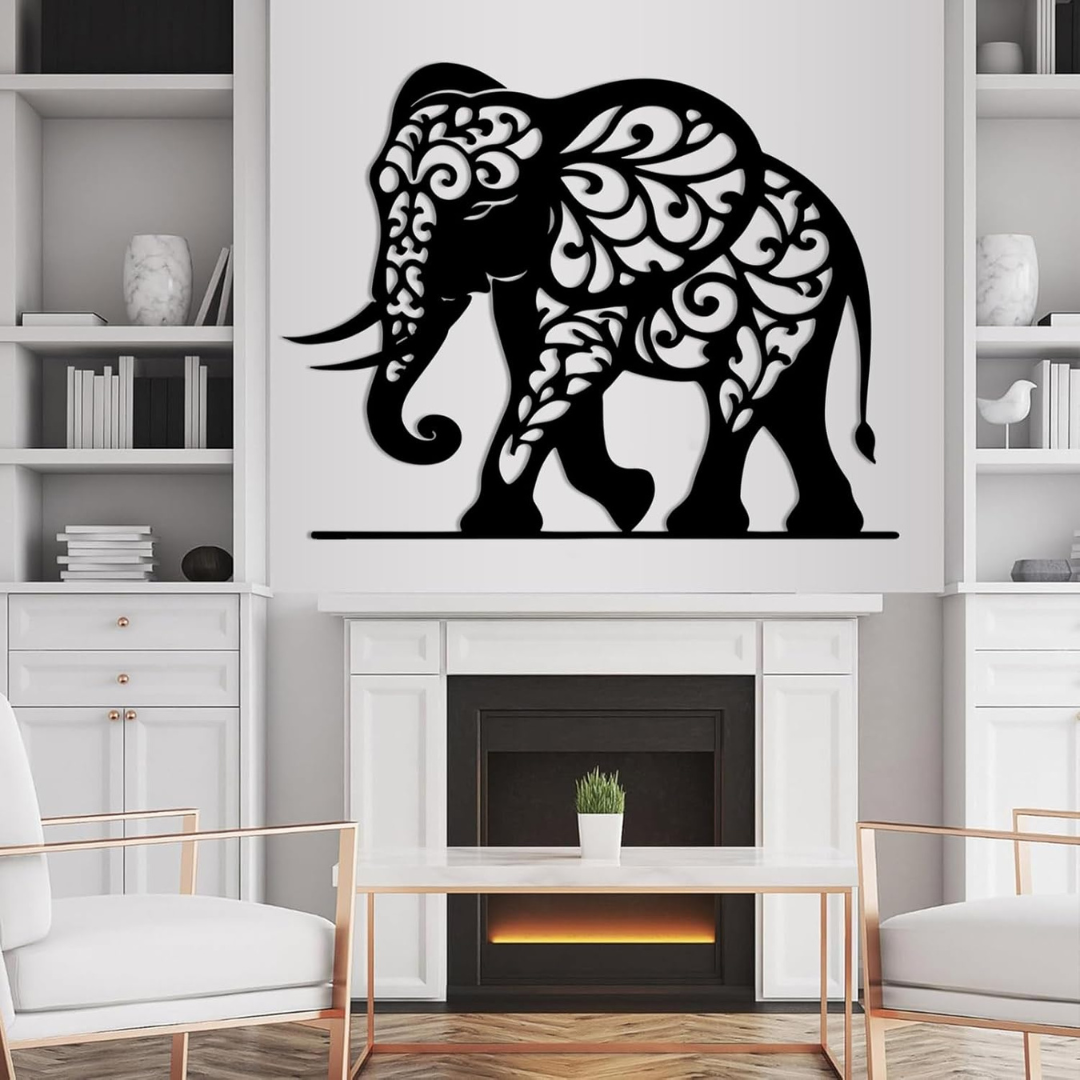Majestic Elephant Acrylic Wall Art | Ultra-Gloss Modern Home Decor