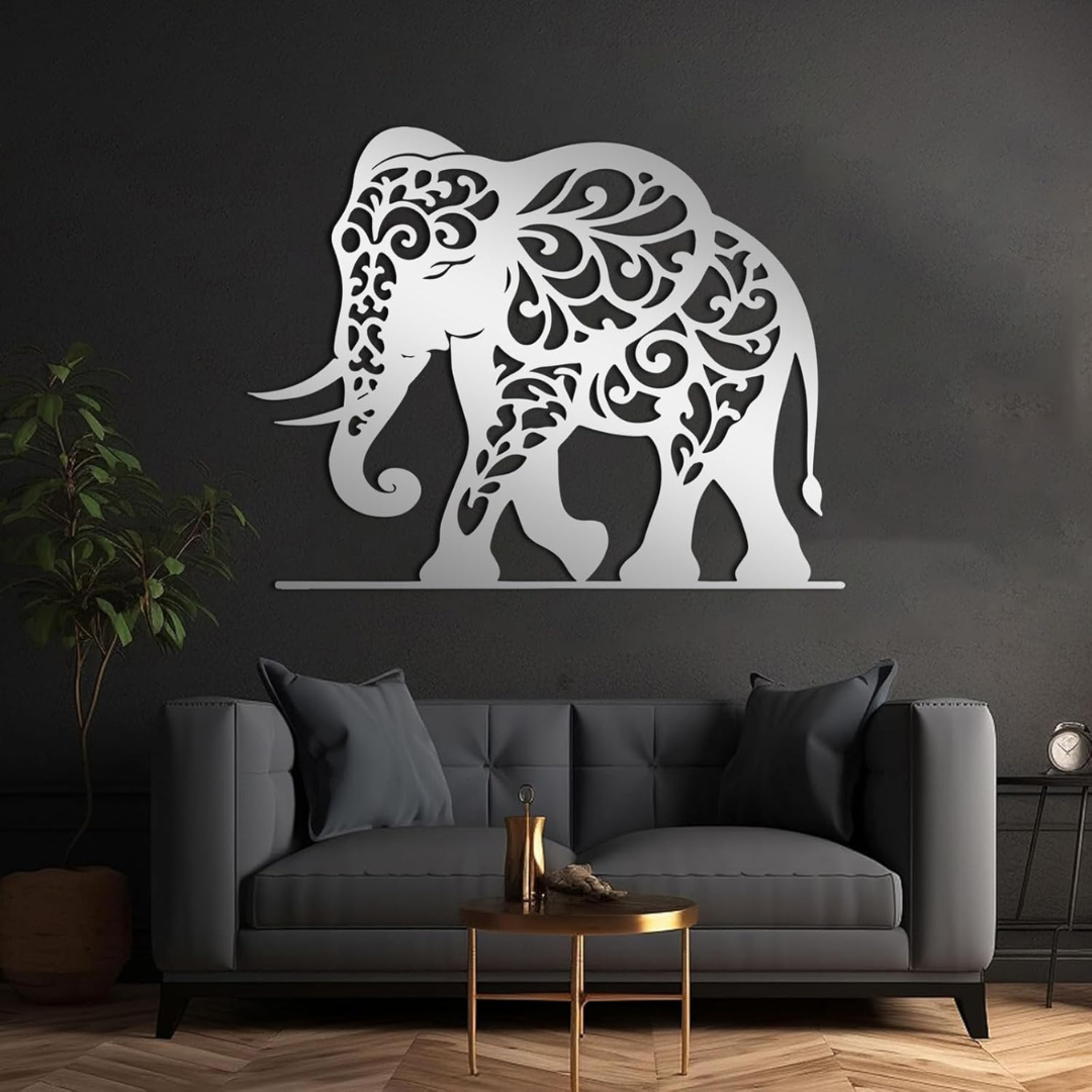Majestic Elephant Acrylic Wall Art | Ultra-Gloss Modern Home Decor