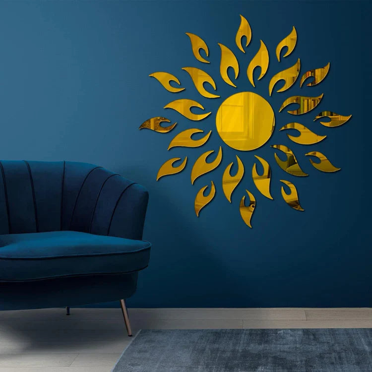 Sun Flame 3D Acrylic Wall Decoration | Stylish Home & Office Wall Art
