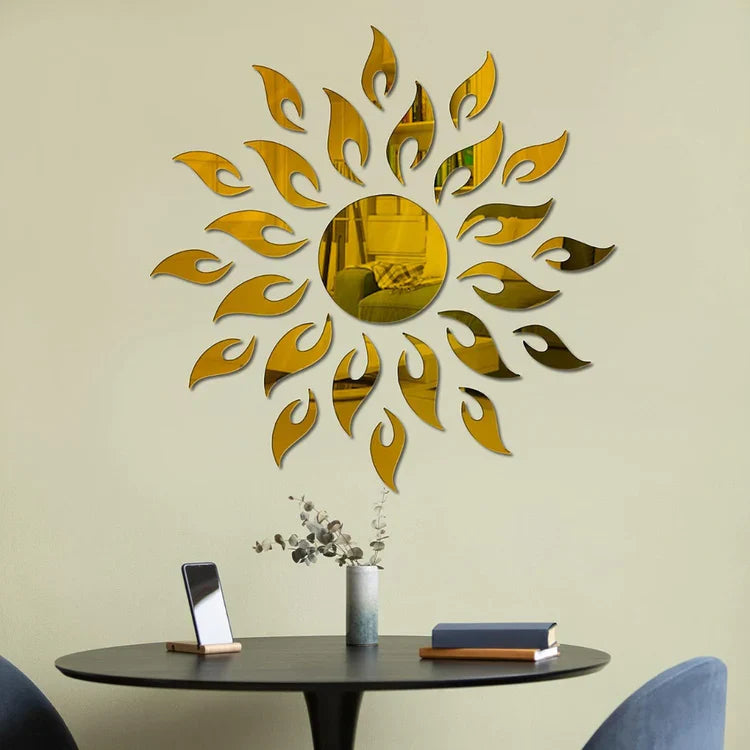 Sun Flame 3D Acrylic Wall Decoration | Stylish Home & Office Wall Art