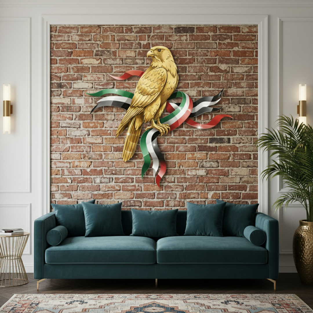 UAE National Day Acrylic Falcon Wall Art