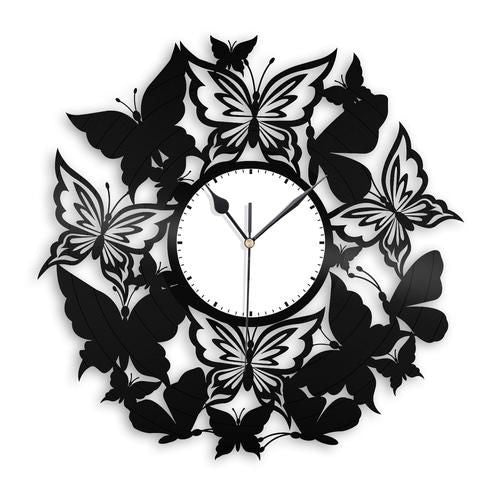 🦋 Butterfly Acrylic Wall Decoration Clock – Modern Wall Art