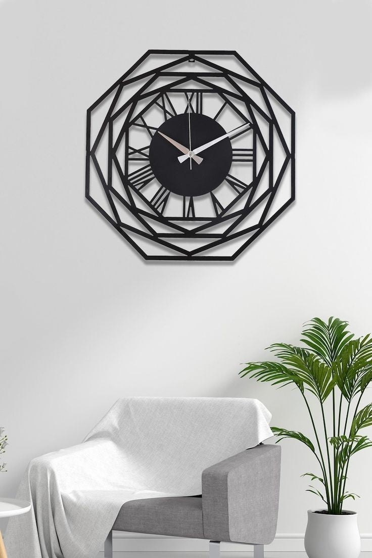 ⏰ Octagon Wall Clock – Modern Acrylic Decoration