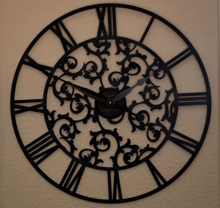 ⏰ Flower Design Roman Round Wall Clock