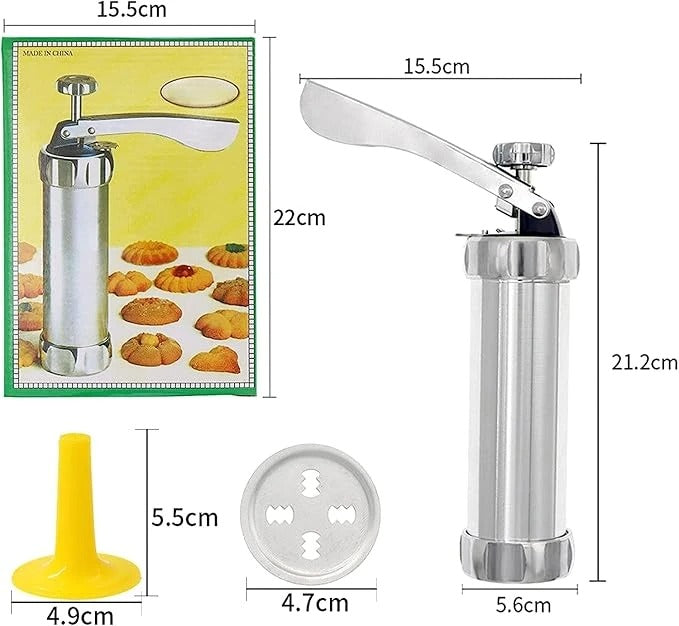 Cookie Press & Icing Gun Set | 20+ Discs & Nozzles for Baking & Decorating, Biscuts maker