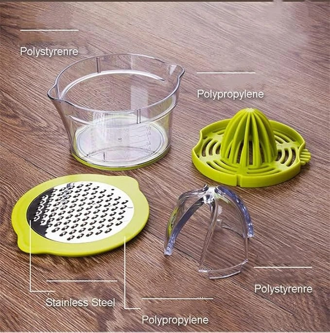 4-in-1 Manual Juicer – Versatile Juicing, Zesting, and Grating All in One