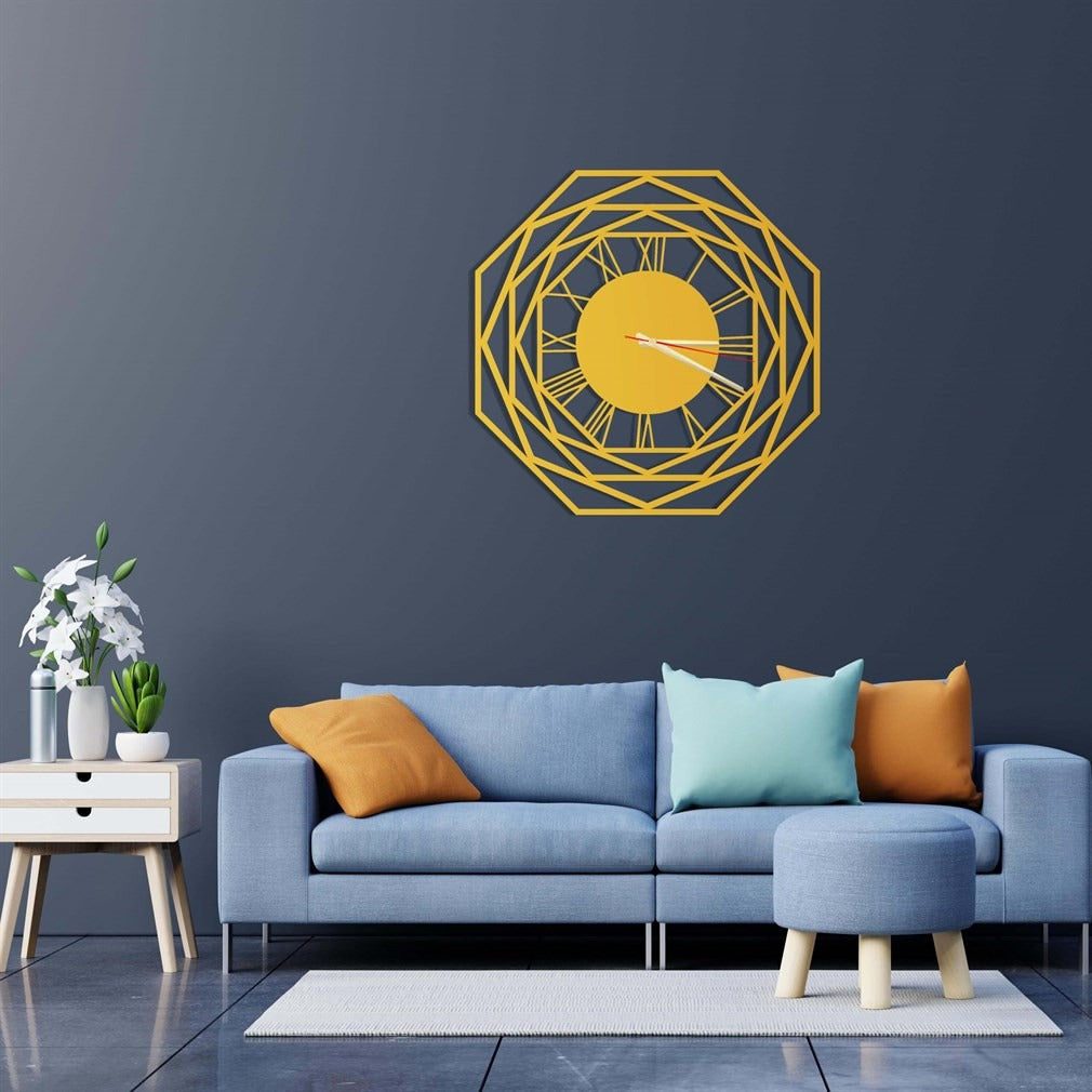 ⏰ Octagon Wall Clock – Modern Acrylic Decoration