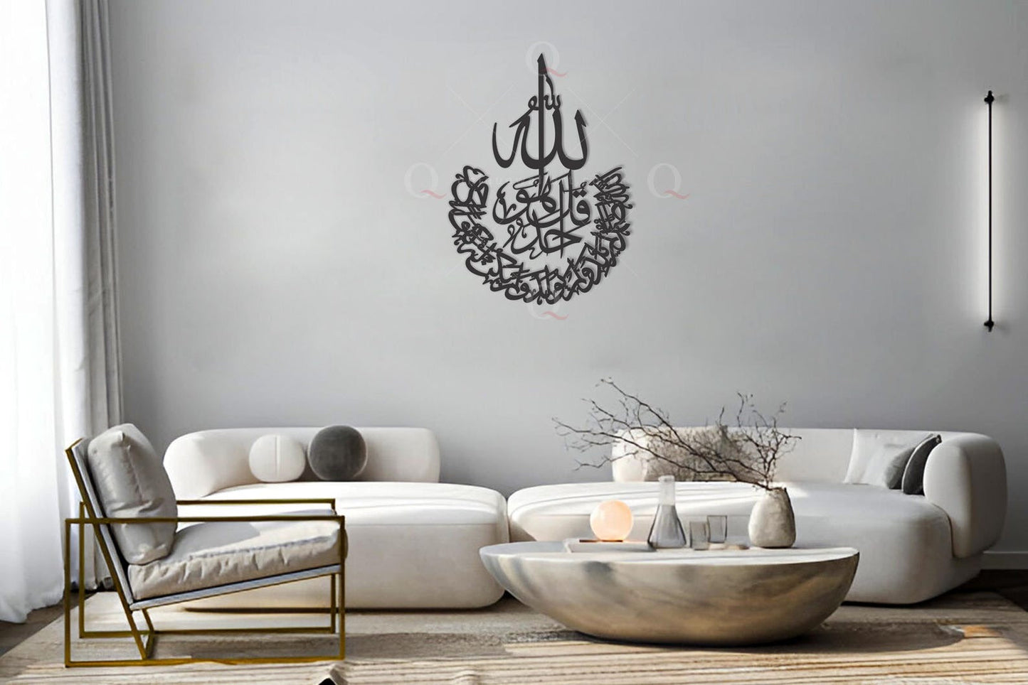 SURAH AL IKHLAS ISLAMIC ACRYLIC WALL DECORATIONS 60 X 70 CM, design 3