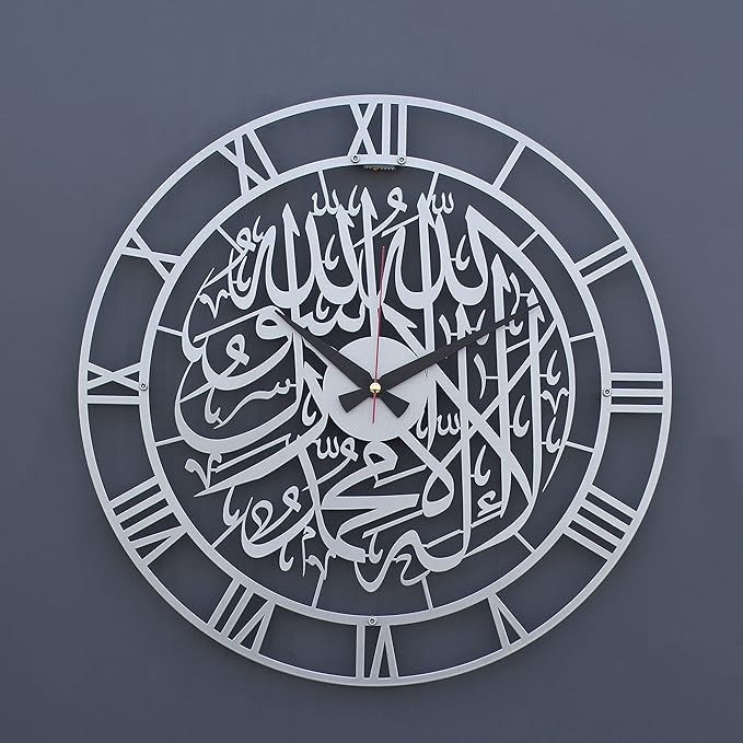 🕋 First Kalima Clock – Acrylic Islamic Wall Decoration
