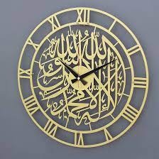 🕋 First Kalima Clock – Acrylic Islamic Wall Decoration