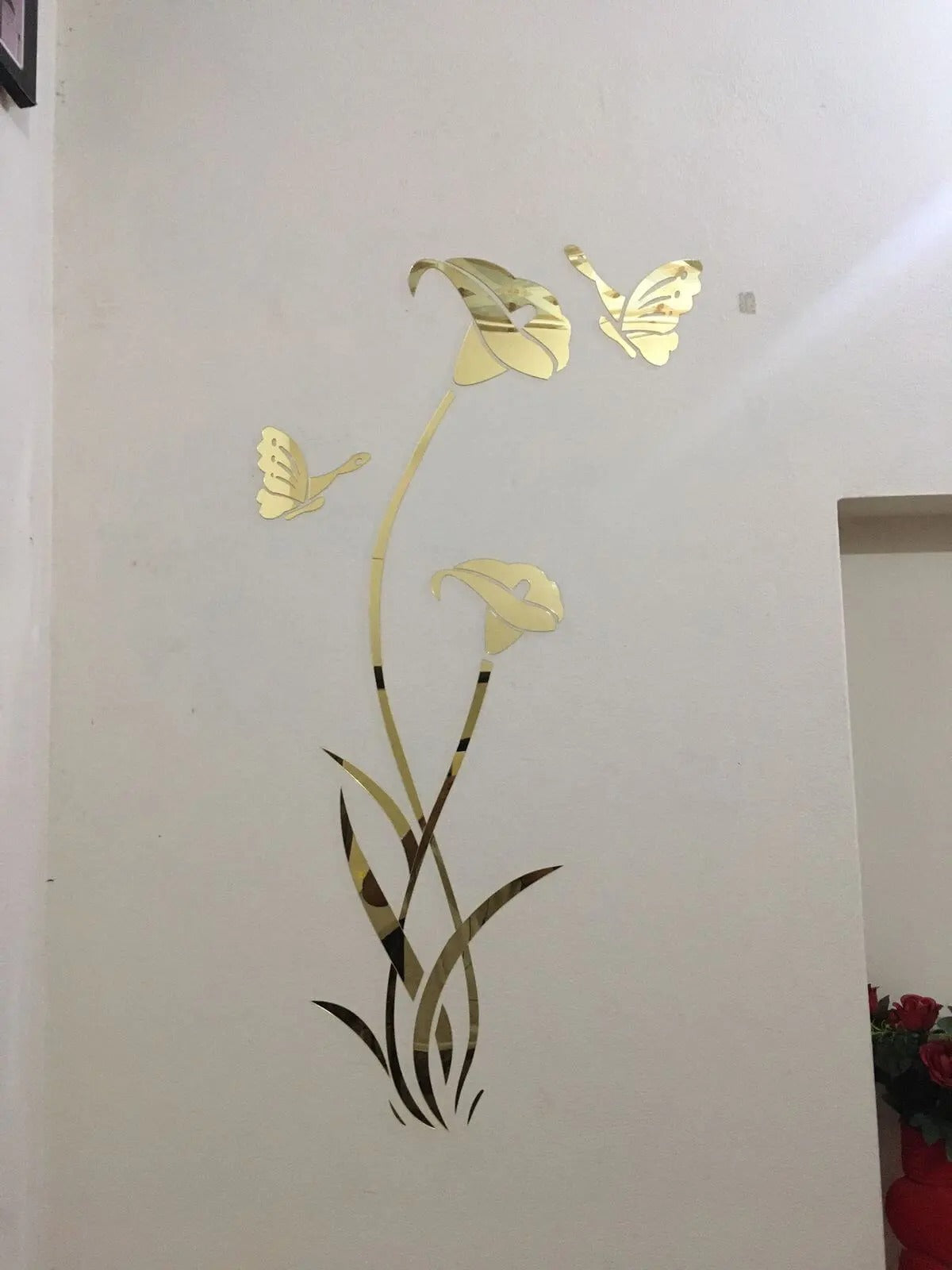3D Acrylic Floral Wall Art Stickers