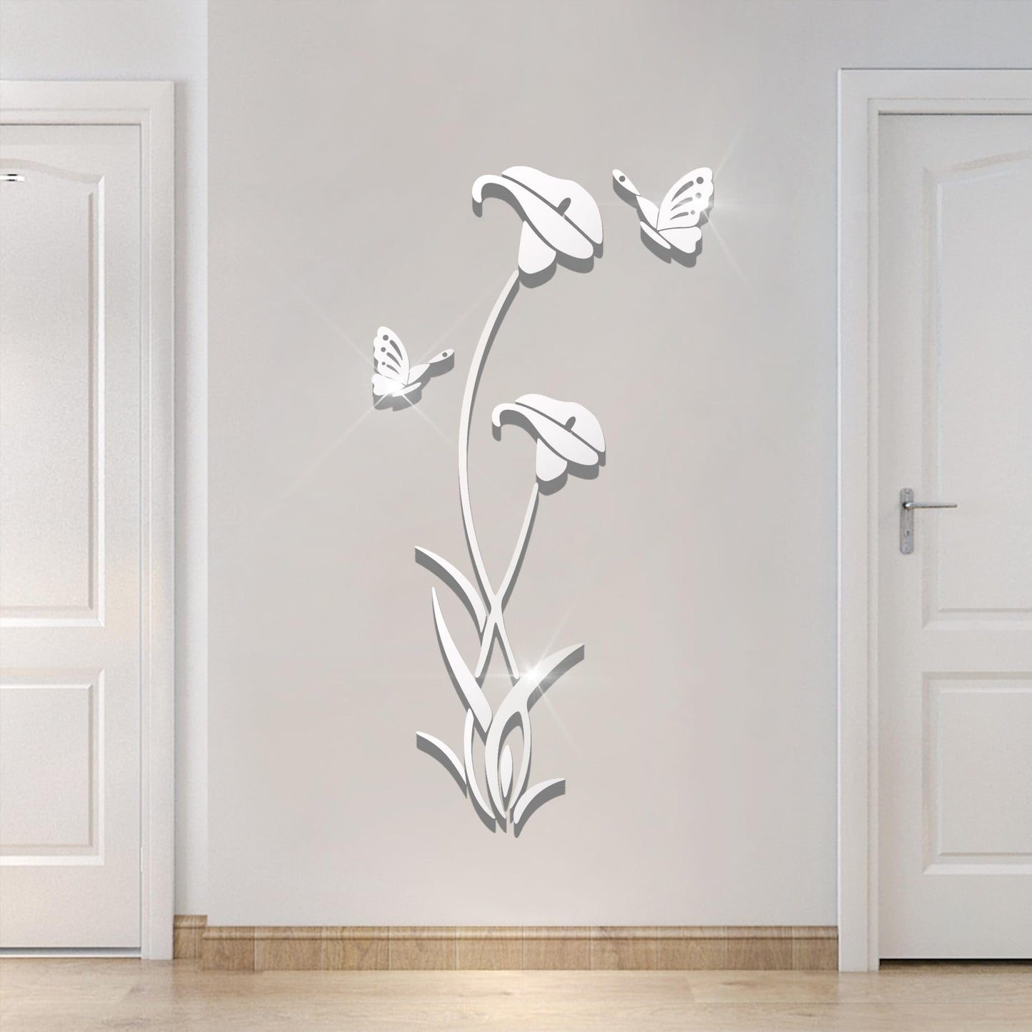 3D Acrylic Floral Wall Art Stickers