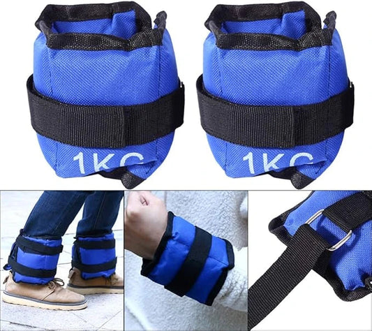 1 KG Ankle Weights Set - Adjustable Weights for Strength and Cardio Workouts