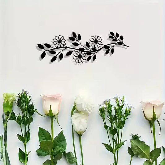 Acrylic Tree Leaf Wall Art - Durable Wall Mural with Floral Design