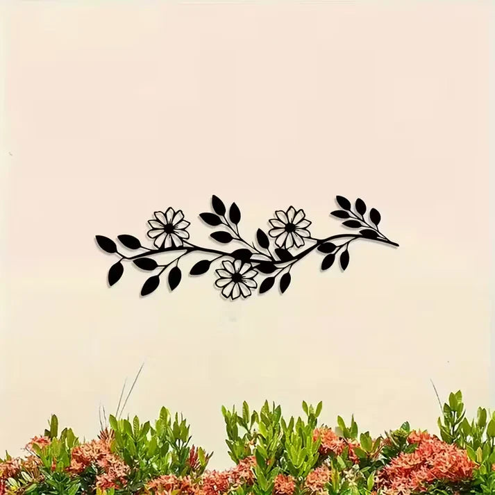 Acrylic Tree Leaf Wall Art - Durable Wall Mural with Floral Design