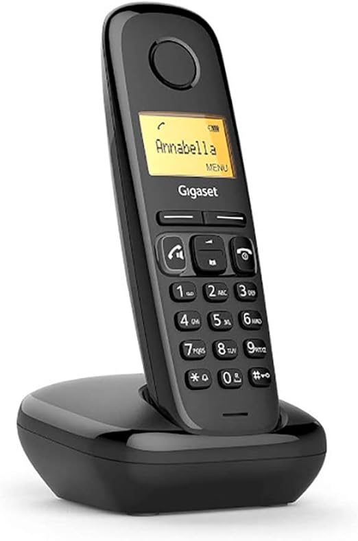 Gigaset A270 Cordless Phone with 18 Hrs Talk Time, 200 Hrs Standby, 50M Indoor & 300M Outdoor Range, Speakerphone, 80 Contact Storage, Made in Germany for Home & Office, DECT, Hands Free, White