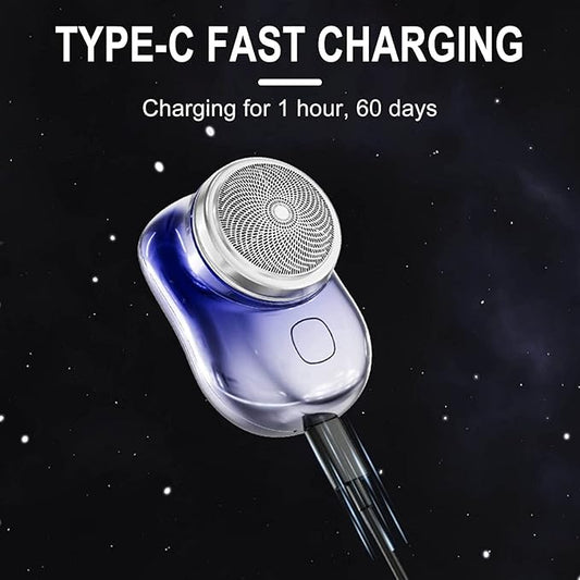 Mini Electric Shaver, Pocket Size Electric Shaver for Men Women, Rechargeable Easy One-Button, Portable Powerful Waterproof Electric Razor for Travel Office Business Trip (1Pack)