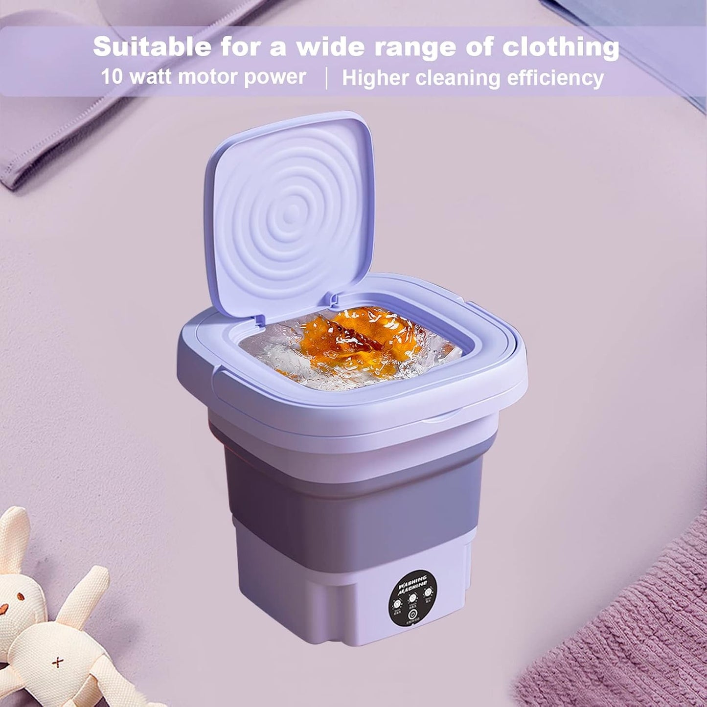 Folding Washing Machine Mini Automatic Clothes Washing Machine Portable Lightweight