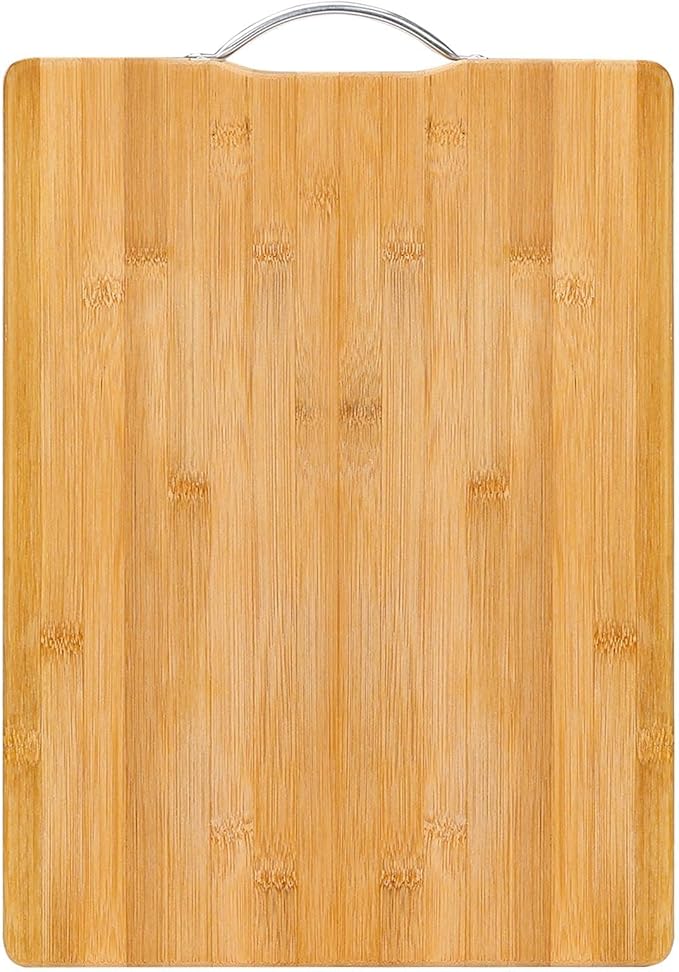 Bamboo Cutting Boards for Kitchen, Extra Large Wood Cutting Board with Deep Juice Groove and Handle Heavy Duty Chopping board, [ 40 x 30cm ]
