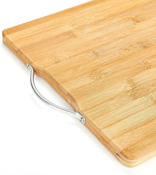 Bamboo Cutting Boards for Kitchen, Extra Large Wood Cutting Board with Deep Juice Groove and Handle Heavy Duty Chopping board, [ 40 x 30cm ]